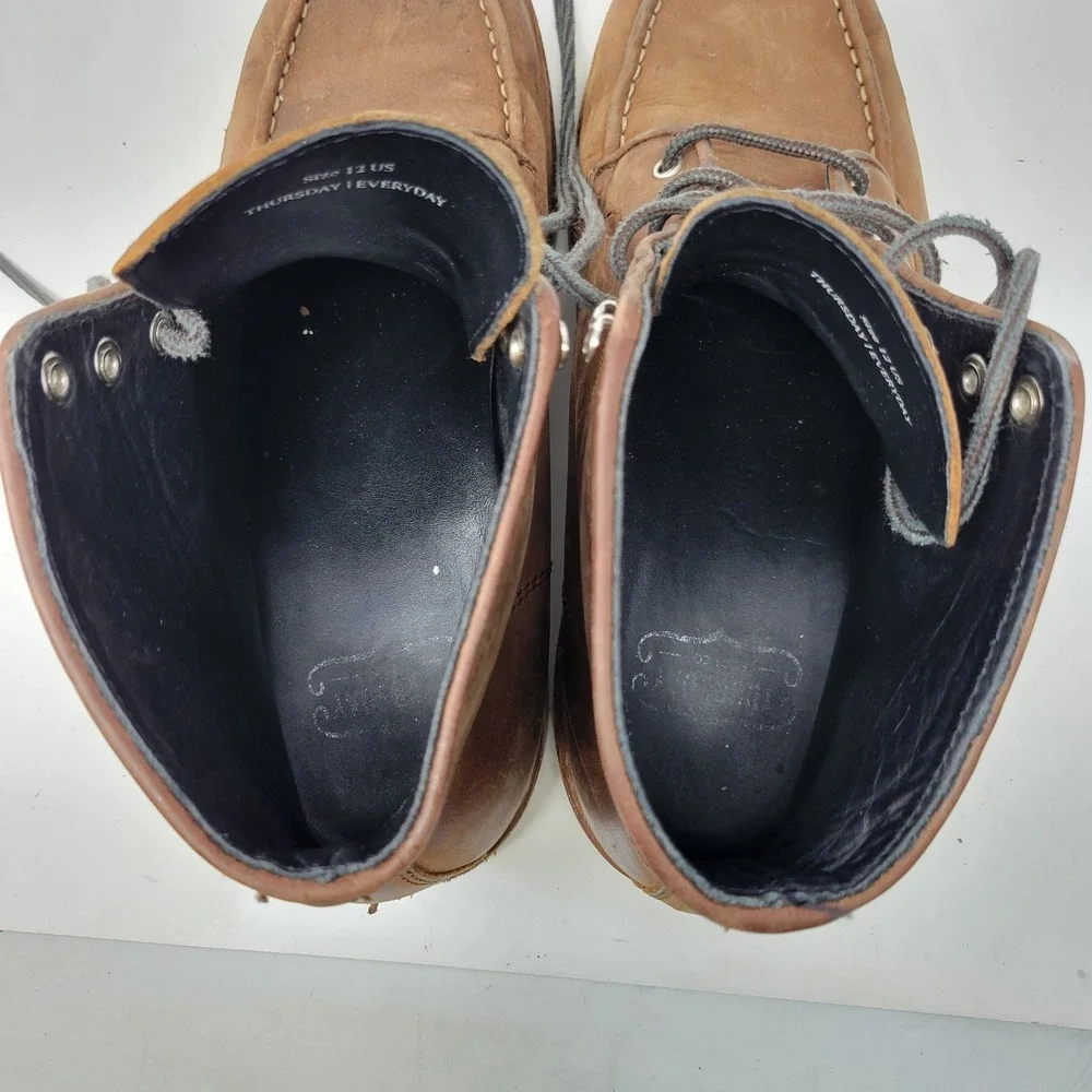 Thursday‎ Boot Co Diplomat Leather Moc Toe Boots Mens 12 Vibram Sole